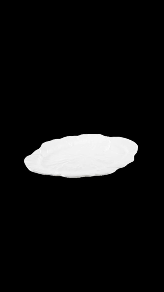 - Plateau Ovale Blanc En Melamine 50X40X2Cm