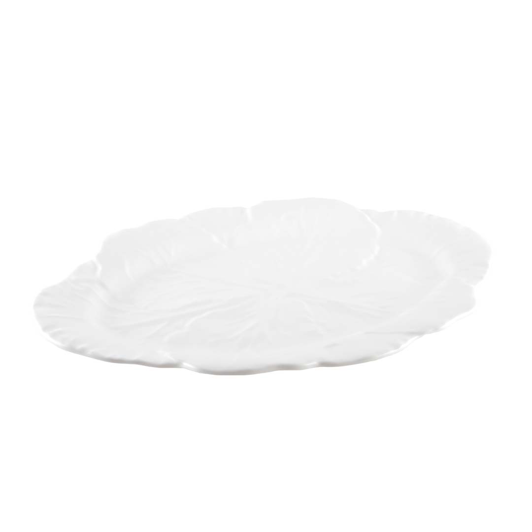 - Plateau Ovale Blanc En Melamine 50X40X2Cm